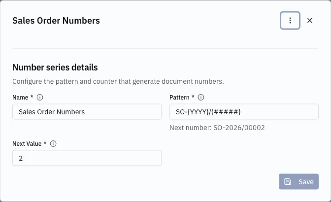 A number series with its pattern
